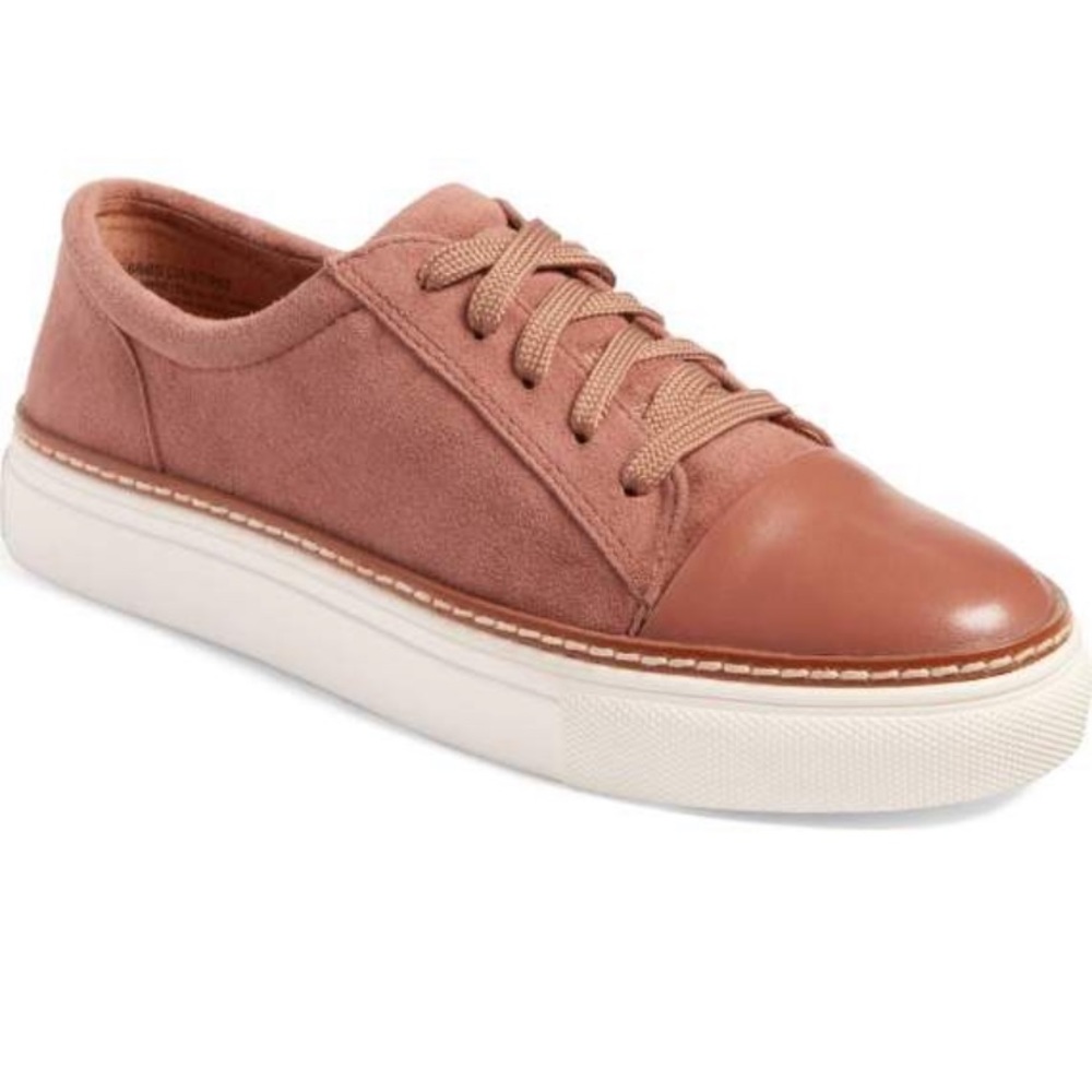 CASLON Mauve Blush Pink Suede Cap Toe Sneaker